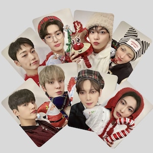 Conjunto de tarjetas fotográficas especiales de Navidad de Ateez