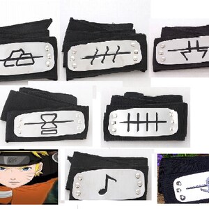 Naruto Cosplay Anime Zubehör Konoha Leaf Village Shinobi Stirnband Anhänger Halskette Khakashi Plastik Spielzeug Set