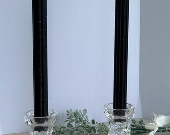 Vintage Waterford Crystal Candle Holders Pair Cut Crystal Candlesticks Ireland