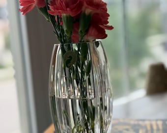 Waterford Lismore Kristallvase: Irisches Geschliffenes Glas Blumendekor