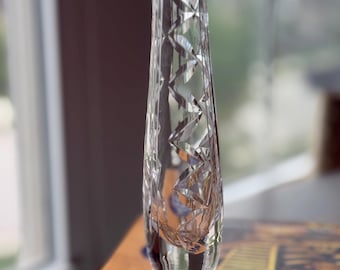 Waterford Crystal Bud Vase: Irisches Glas Blumendekor, Original Etikett