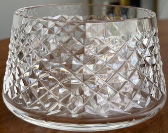 Signed Waterford Crystal Candy Bowl | Diamond Cut Irish Crystal Trinket Dish