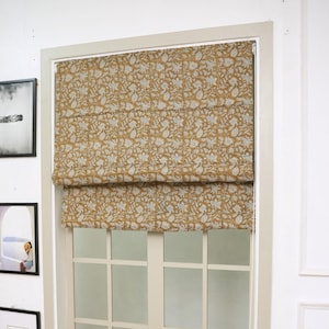 Cantonnière en tissu imprimé, store romain en lin imprimé, décoration intérieure, artisanat, store occultant, dimensions sur mesure - FAB - MANIKARNIKA