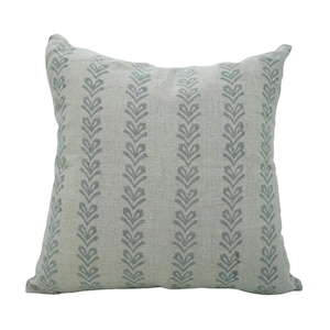 Kussenhoes met blokprint, bohokussen, handgemaakt kussen van puur linnen stof, decoratieve Indiase stoffen bankkussensloop - ARROW TRIBAL