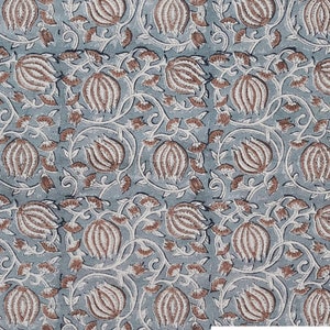 6 KAMAL ||Unique Block Print Patterned Linen Flax Fabric | Decorative Fabric By The Yard | Pillow Cases & Cushion Cover