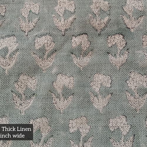 Linen Fabric Block Print Fabric in Summers Soft Linen Fabric Etsy