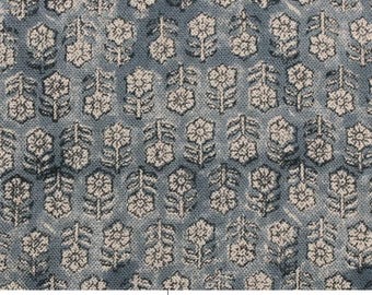 Thick Linen 58" Wide, Indian Block Print, Upholstery Fabric, Thanksgiving Decor, luxury fabric Linen - TULSI BUTI