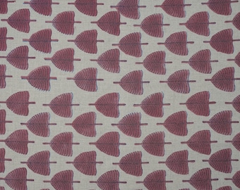Linen Botanical Fabric for Home Decor, Curtains, Pillowcases & Valances