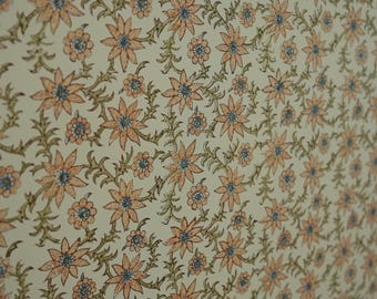 Handmade Vintage  Roller Shades | Rust Floral Block Printed | Polyester Blinds & Windows (Eco Blackout)