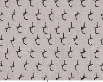 Block print Pure Linen 58" Wide, Indian Fabric, floral fabric, Linen by yard, Pillow cover upholstery Fabric - ANKUSH BLACK