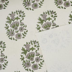 Hand block print Thick Cotton Fabric, organic cotton fabric, fabric for curtain, window treatment - ANARKALI image 4