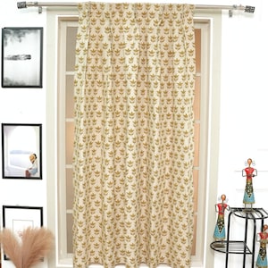 Handgemaakte katoenen blokprint gordijnen traditionele Indiase blokprint gordijnen boho chique blokprint gordijnen - FAB - SAAT PATTI