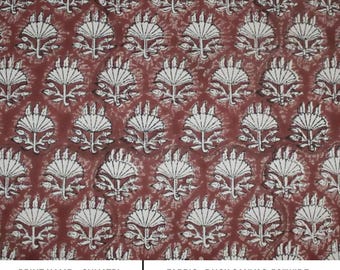Dik katoen blokprint 50" breed handblok bedrukte gordijnen Indiase stof op maat gesneden kussen - CHHATRI