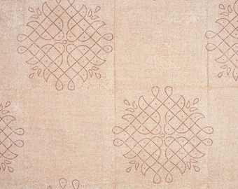 Handcrafted Indian Linen Fabric Kitchen Towels, Napkins, Curtains Traditional Block Print Linen Fabric Bohemian Linen Tablecloth -FAB-DEEPAK