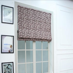 Pure Linen Roman Blind, Blackout Shade, Farmhouse Floral Window Valance, Decorative Linen Curtain for Home Décor – AMRITVELA