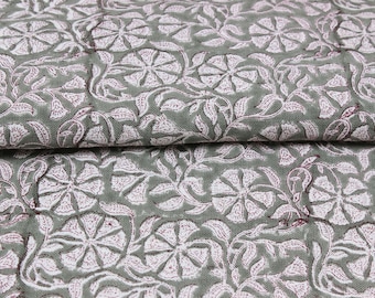 RUDRAKSHA || Block Print Linen Fabric By The Yard, floral linen, fabric from India, Linen Upholstery Pillow Case Fabric