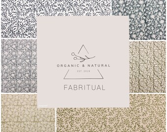 FABRIC SWATCHES Block Print , Swatch Request - Pure , Thick , Off-white Linen with Block Print Samples , set of 10/20 - For Pre-Buy Choice