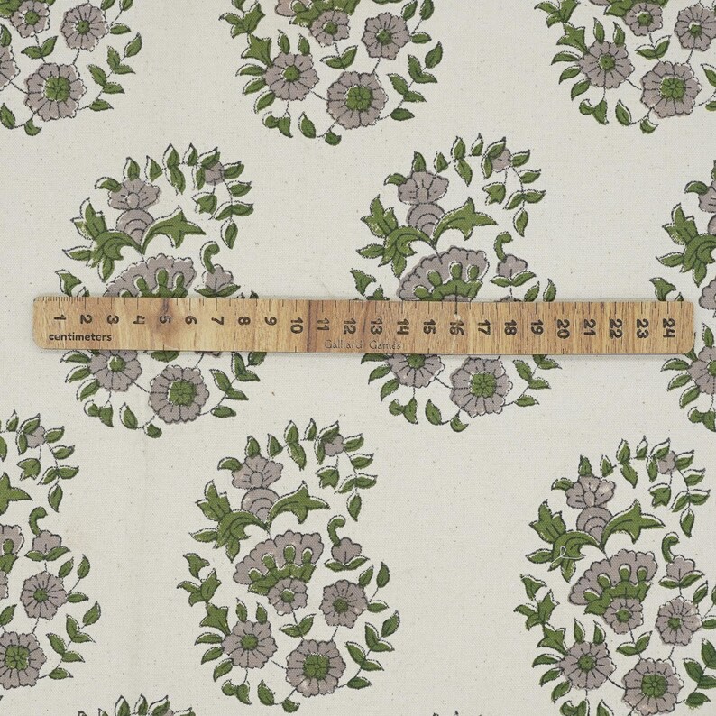Hand block print Thick Cotton Fabric, organic cotton fabric, fabric for curtain, window treatment - ANARKALI image 7