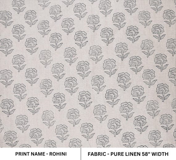 Block Print Pure Linen 58