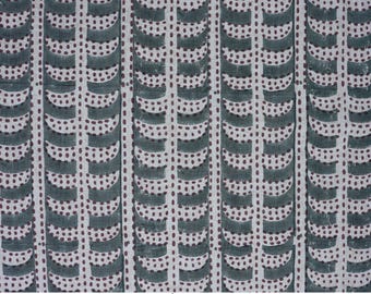 Printed handmade fabric for window treatment, lampshades, pillow covers and napkins, viscose linen 58" W fabric, Indian handmade art - GARUD