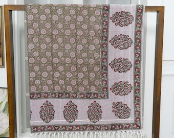 Woven Custom Blankets & Throws – Hand Block Print in Fabric, Perfect for Bedroom