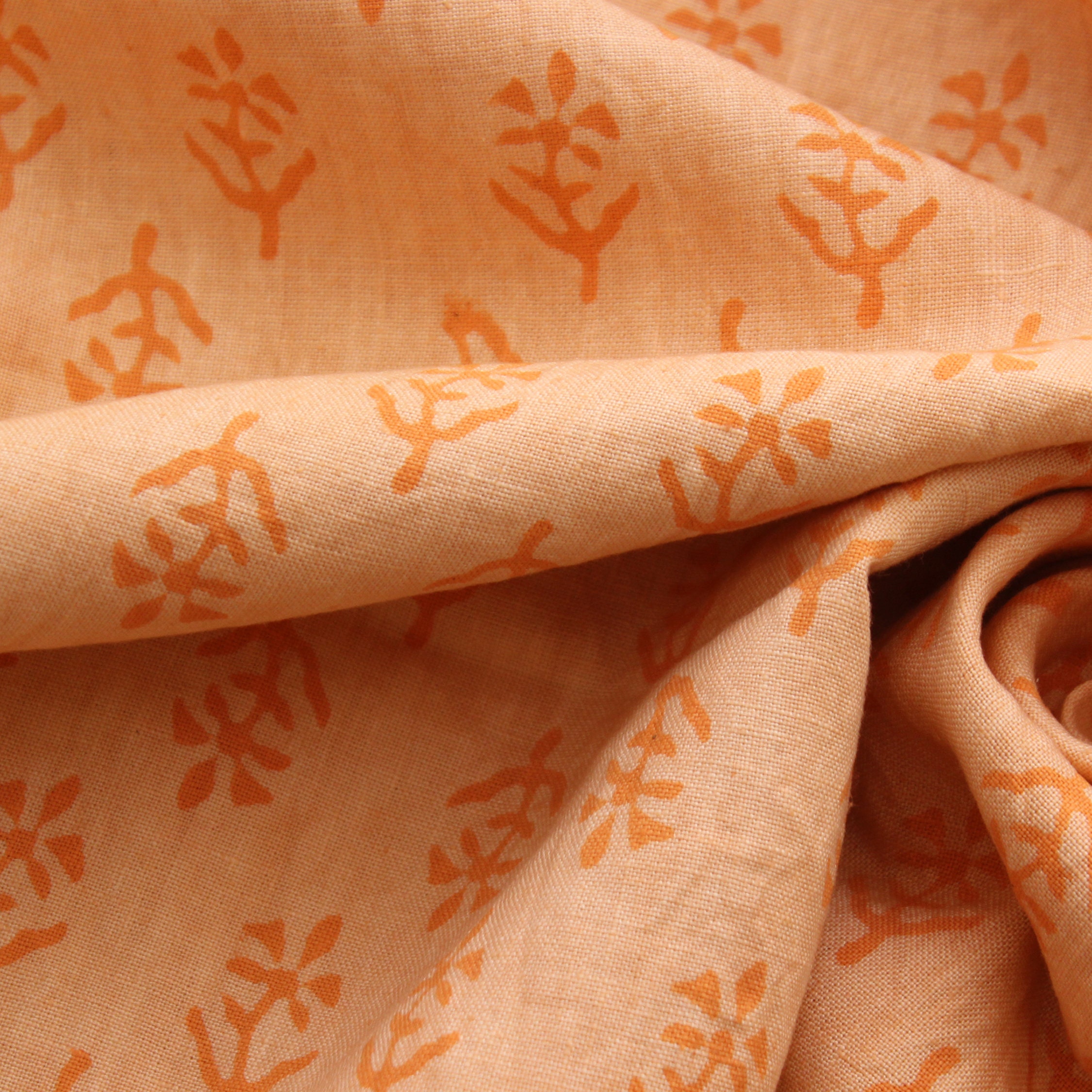 Floral Block Print Linen Fabricclothing Linen Fabric by the Etsy