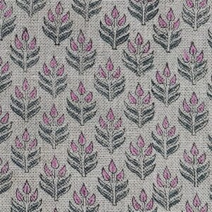 Linen Block Print Fabric 58 Inch Width Heavy Linen Natural Base Color Handmade Print To Make Curtains and Drapes Upholstery Pillow Covers Tablecloths and Runners by Fabritual
