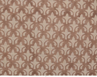 Block Print Thick Linen 58" Wide, Indian Fabric, Pillow Cover, Rust Floral Printed Fabric, Table Cloth - RAJPUTANA JAAL