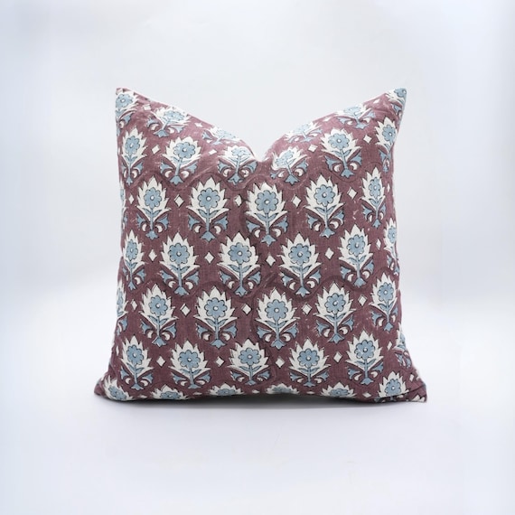Body Pillow Cover – Flower Linen Drapery Fabric, Indoor Home Decor Custom Cushion