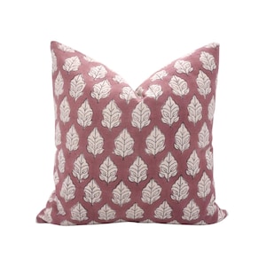 Boho Block Print Kissen Leinenmischung Naturstoff Dekorativer Kissenbezug Für Wohnzimmer Herbst und Frühling Wohnkultur Couch - FAB-MAYUR