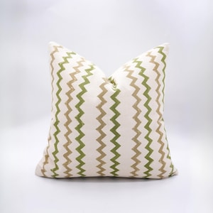Chevron Pillow Cover – Block Print Cotton Fabric, Ideal Boho Decorative zig-zag Cushion