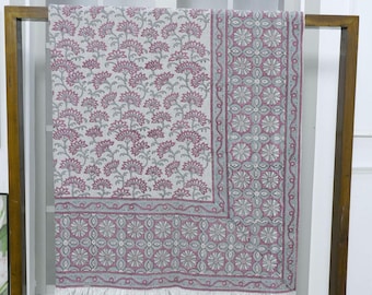 Custom Handwoven Block Printed Throw - Premium Wool Fabric, Ideal use for home & living Decor
