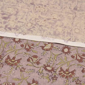 Linen Block Print Fabric 58 Inch Width Heavy Weight Linen Natural Base Color Curtains and Drapes Upholstery Handmade Art Pillow Covers Tablecloths and Runners Lampshades Napkins by Fabritual