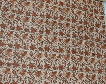 Persianas enrollables / Diseño floral moderno color óxido para ventanas de baño / Tejido de poliéster opaco ecológico