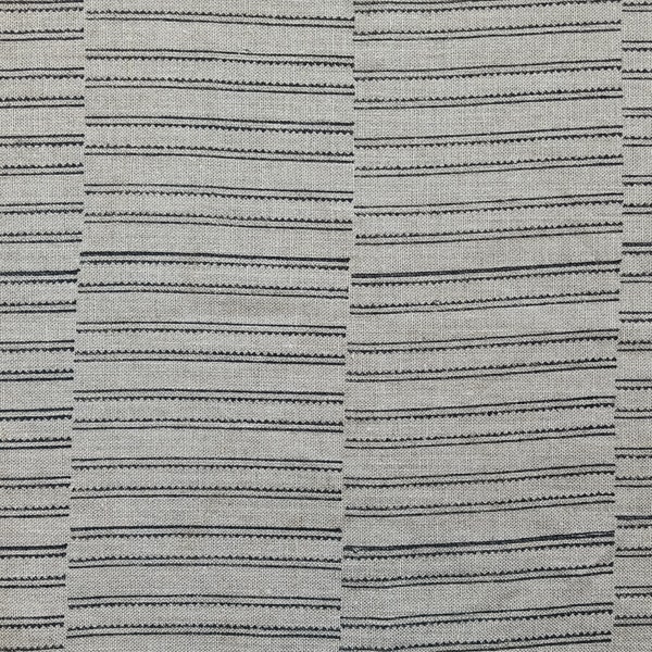 BAIKUNTH || Striped Linen , Block Print Fabric , Pillow Cover Blockprints , hand block fabric upholstery , wide curtain fabric by yard