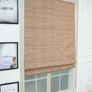 Estor romano opaco de lino con estampado artesanal personalizado - FAB - TARANGINI