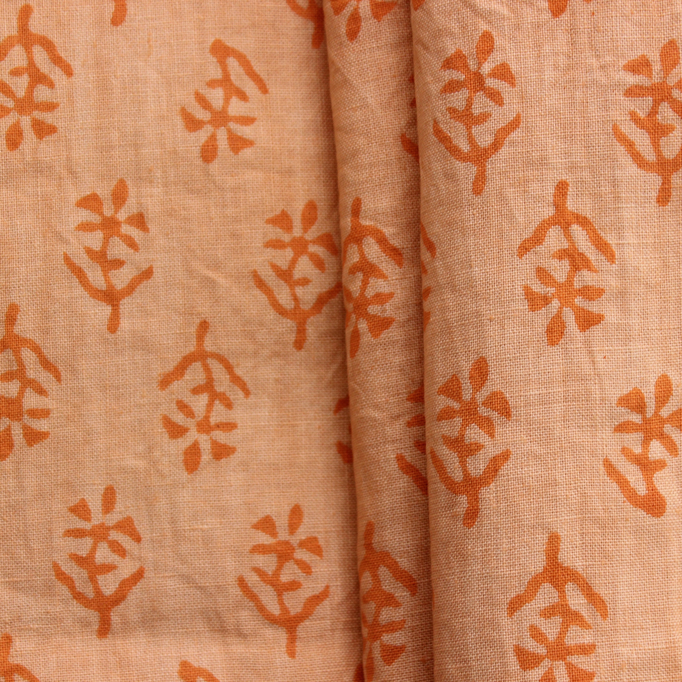 Floral Block Print Linen Fabricclothing Linen Fabric by the Etsy