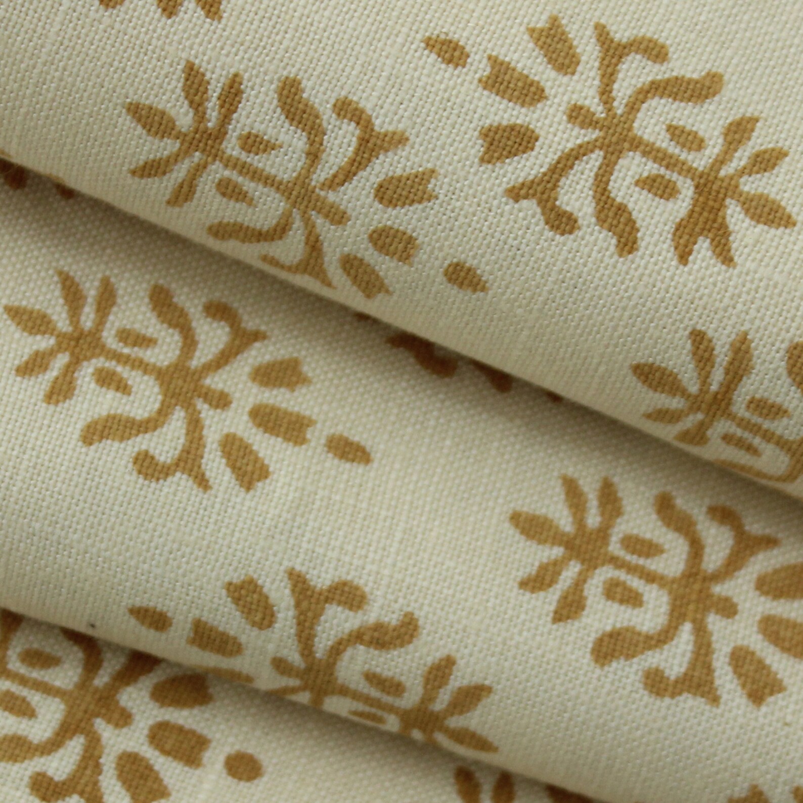 Kashi Linen Block Print Gold Block Print Linen Fabric Etsy
