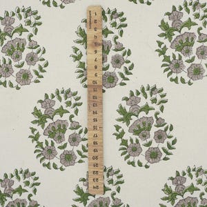 Hand block print Thick Cotton Fabric, organic cotton fabric, fabric for curtain, window treatment - ANARKALI image 6