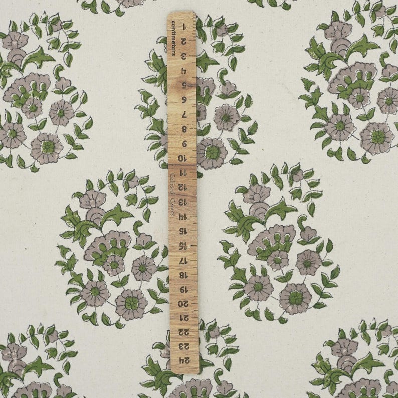 Hand block print Thick Cotton Fabric, organic cotton fabric, fabric for curtain, window treatment - ANARKALI image 6