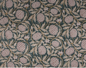 Block print cushion cover duck canvas fabric hand block Indian textiles window shades and table cloth - MERAKI