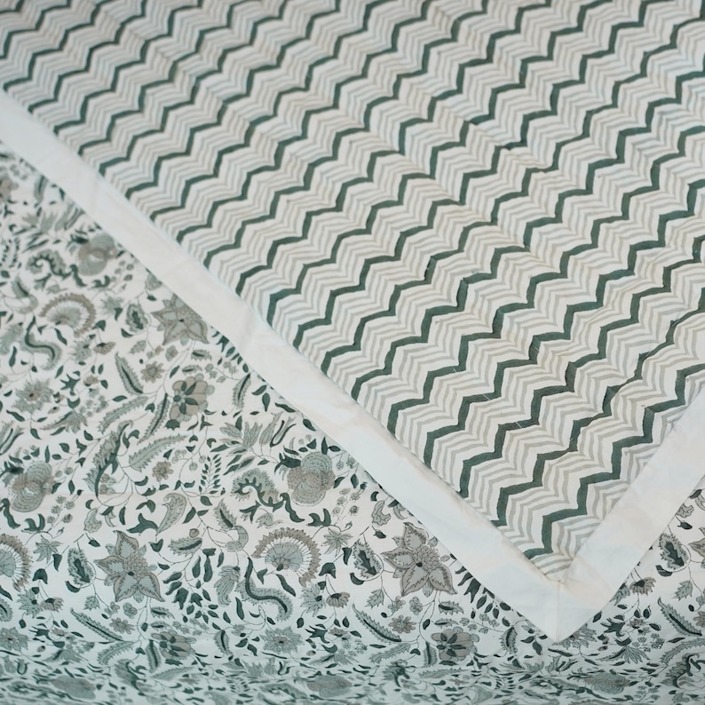 Buy Handmade Cotton Quilt, Block Print Blanket, Boho Cotton Warm Quilt