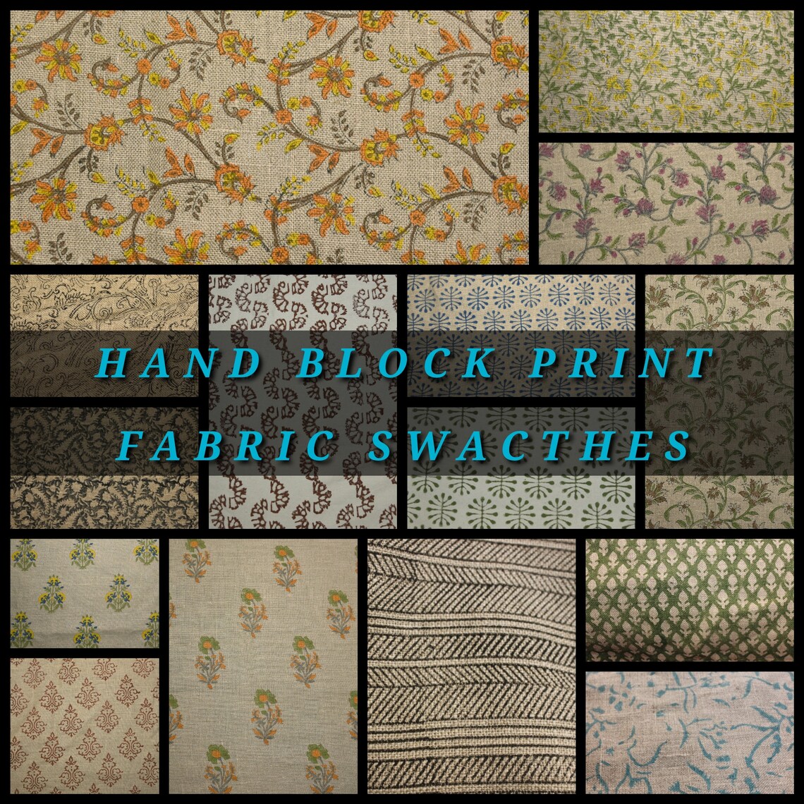 Block Print Samples Samples Swatches Block Print Swatches Etsy