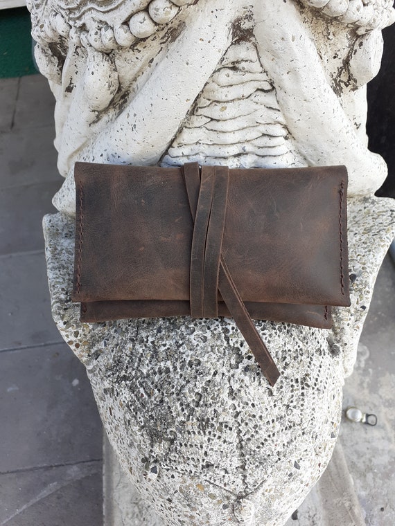 Leather Tobacco Pouch Vintage Tobacco Handmade Tobacco Pouch Hippie Wallet Vintage Wallet Alternatif Etsy UK