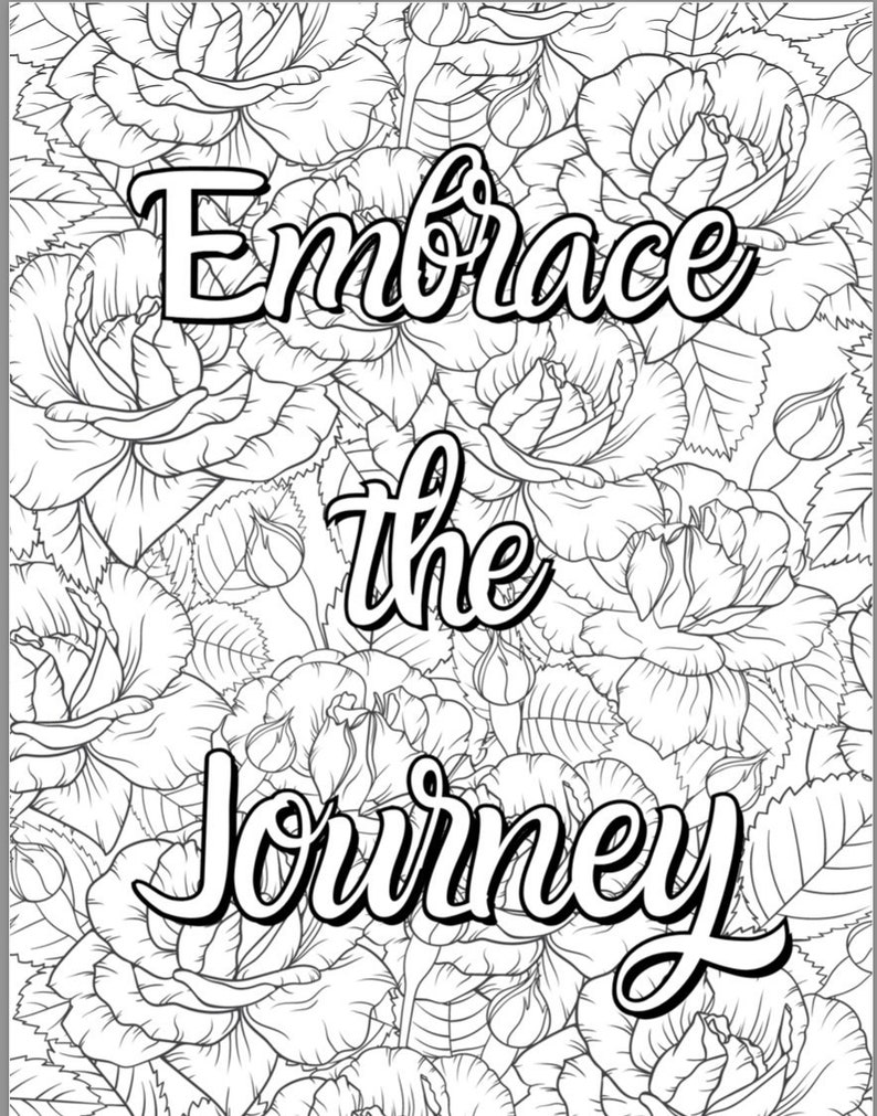 Adult Coloring Pages Self Care Coloring Pages Motivational Printable Download - Etsy