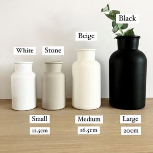 Bottle neck hand painted vase matte vase ceramic effect minimalist modern decorative vase boho Scandinavian decor home decor image 10