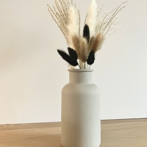 Bottle neck hand painted vase matte vase ceramic effect minimalist modern decorative vase boho Scandinavian decor home decor Stone