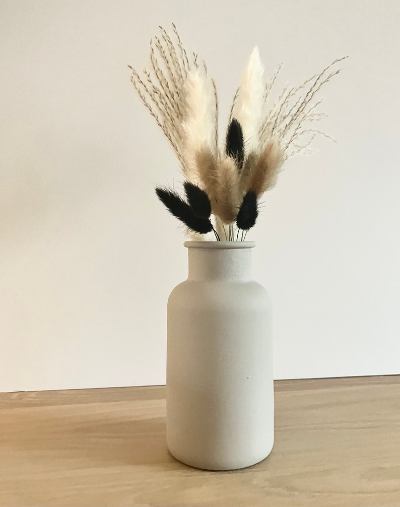 Bottle neck hand painted vase matte vase ceramic effect minimalist modern decorative vase boho Scandinavian decor home decor Stone