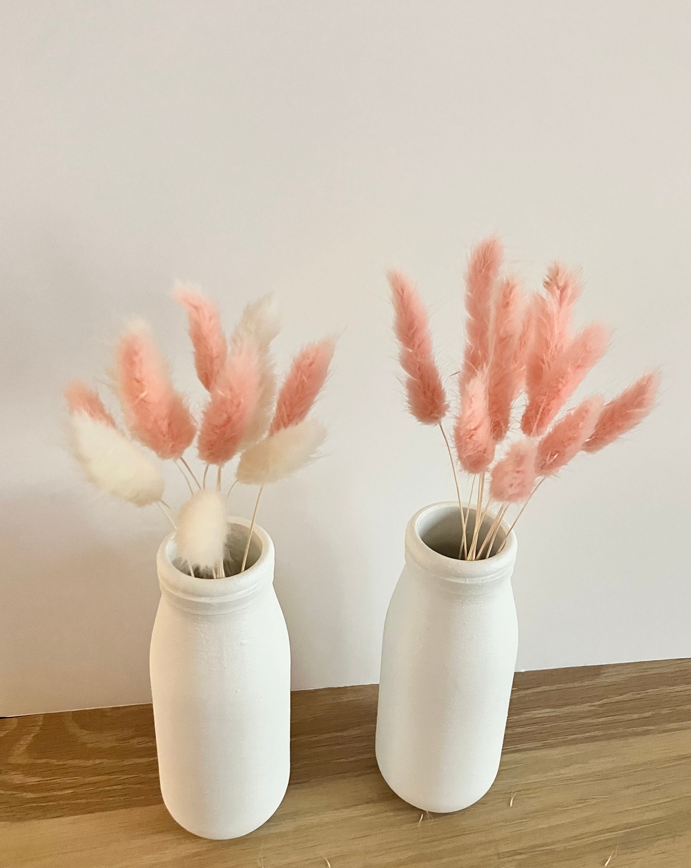 Mini Pink Flower Vase and Pink Dried Flowers, Dried Flowers Including  Pampas Grass Bunny Tails Gifts for Her, New Home Gift Mothers Day 