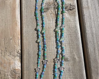 Ocean Blue Beaded Necklace